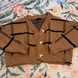 Women’s Brown Plaid Sweater